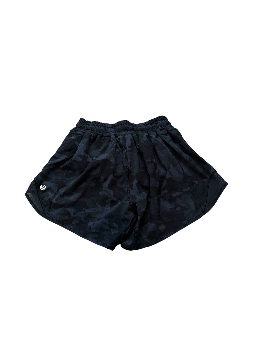Lululemon Hotty Hot Shorts Size 2 Tall Black Camo Athletic Activewear Running - Picture 3 of 3